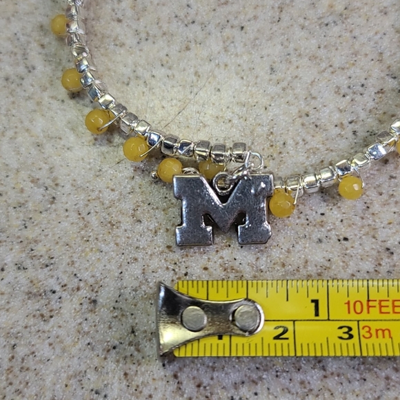 MISSOURI Team BRACELET. Silver/Yellow. ADJUSTABLE - Picture 7 of 8